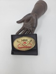 NRA Metal Brass Belt Buckle National Rifle Association Golden Eagles Vintage NIB