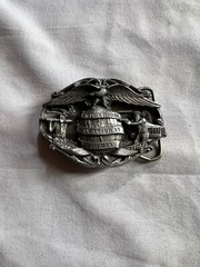 PROUD TO BE AN AMERICAN LAWMAN BELT BUCKLE VINTAGE 1985 AWESOME DETAIL ON BUCKLE