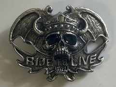 Belt Buckle Ride To Live V-Twin Manufacturing