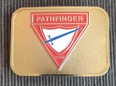 Brand New PATHFINDER CLUB BELT BUCKLE sword design metal
