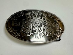Buchanan&rsquo;s ScottishTop Shelf Whiskey promo Clarior Hinc Spiritus Belt Buckle