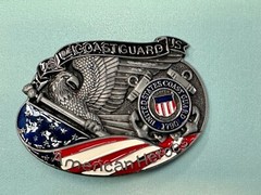 The Us Coastguard Raised Dimensional Belt Buckle America&rsquo;s Heroes