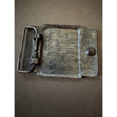 Vintage Plymouth Belt Buckle Silver Tone Blue Enamel Sailing Ship Logo
