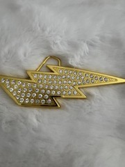 New Men’s Lightning Bult Studded Rhinestone Belt Buckle New