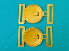 Set 2 US Guatemala Coat of Arms Gold Tone Military Army N.S. MEYER Belt Buckle F