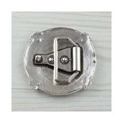 Lifebuoy Belt Buckle Antique Silver Destroyed Look, Maritime Vintage Belt