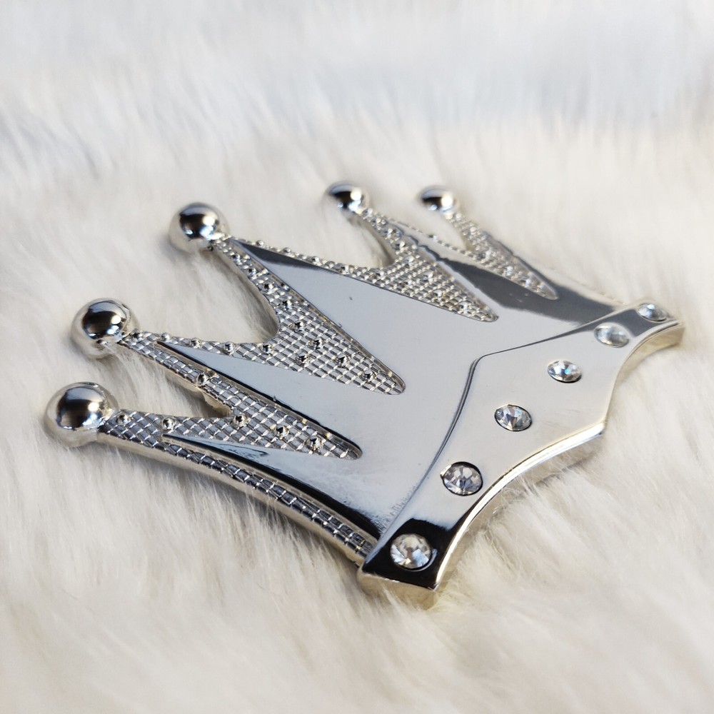 Royal Crown Bling Silver Metal BELT BUCKLE NEW Gift Fashion Costume