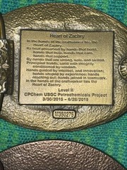 2 Heart of Zachary Cape Canaveral Energy Center Award Brass Tone Belt Buckle.