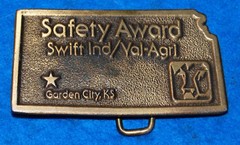 Safety Award Swift Ind/Val-Agri Garden City KS Belt Buckle Complete & Functional