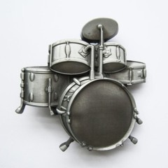 Drums Drum Kit Music Rock & Roll Metal Fashion Belt Buckle