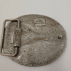 SISKIYOU A2 1995 Flying Eagle and Eagle Feathers Pewter Belt Buckle
