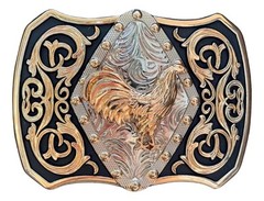 Mexican Rooster Chicken Charro Cowboy Belt Buckle Hebilla Vaquera Made In Mexico