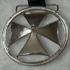 Vintage Y2K Silver Gothic Cross Belt Buckle 3.5&Prime; Goth Grunge Biker Unisex New