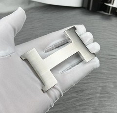 38mm H Silver Brushed Constance Belt Buckle
