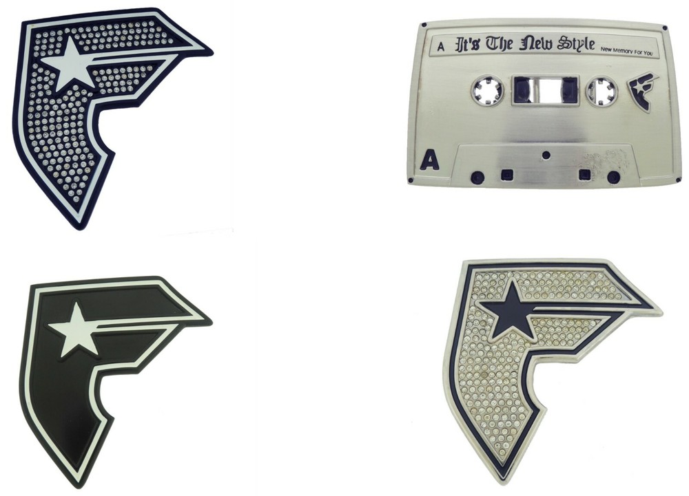 Famous Star and Strapes F Initial Belt Buckle Skateboard Men Women Fashion Rodeo