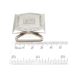 925 Sterling Silver Antique Art Deco Engraved Letter L Initial Belt Buckle