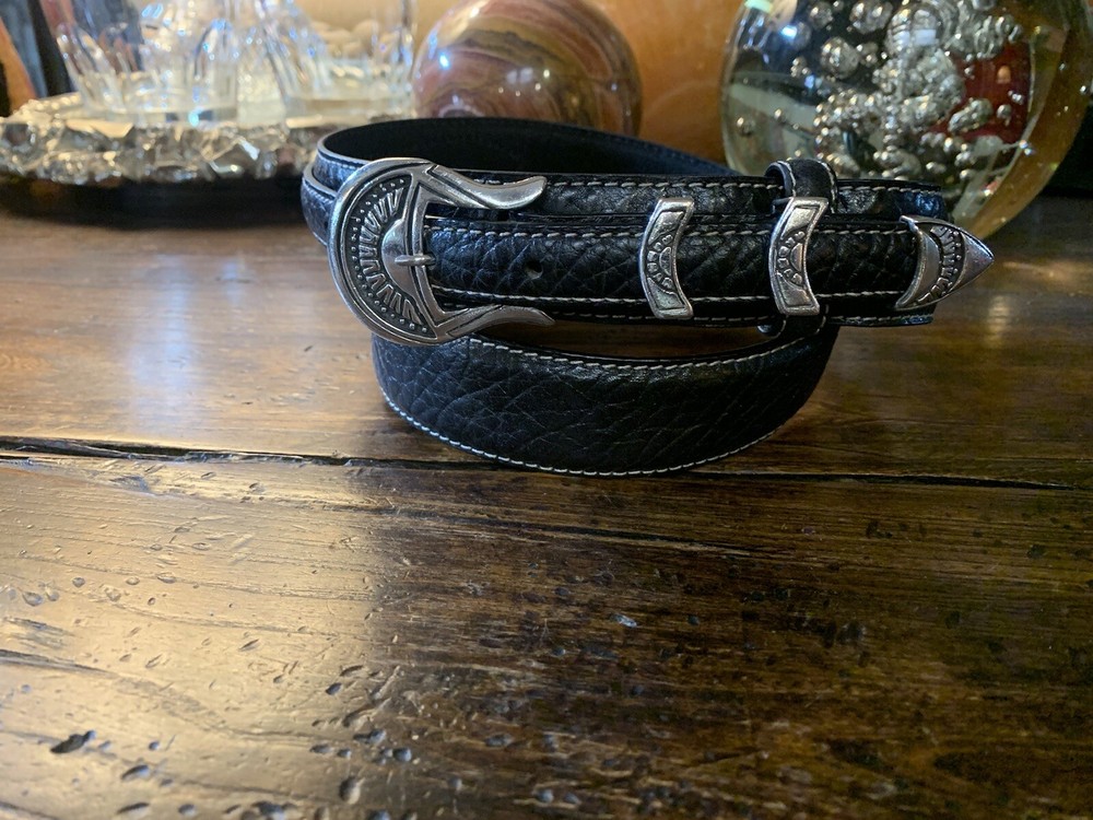 Carlos Ramos Navajo James Reid style Sterling Silver Belt Buckle 36-38✅🦬