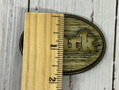 Oden Belt Buckle « Mark » Made in USA Brass Tone Small