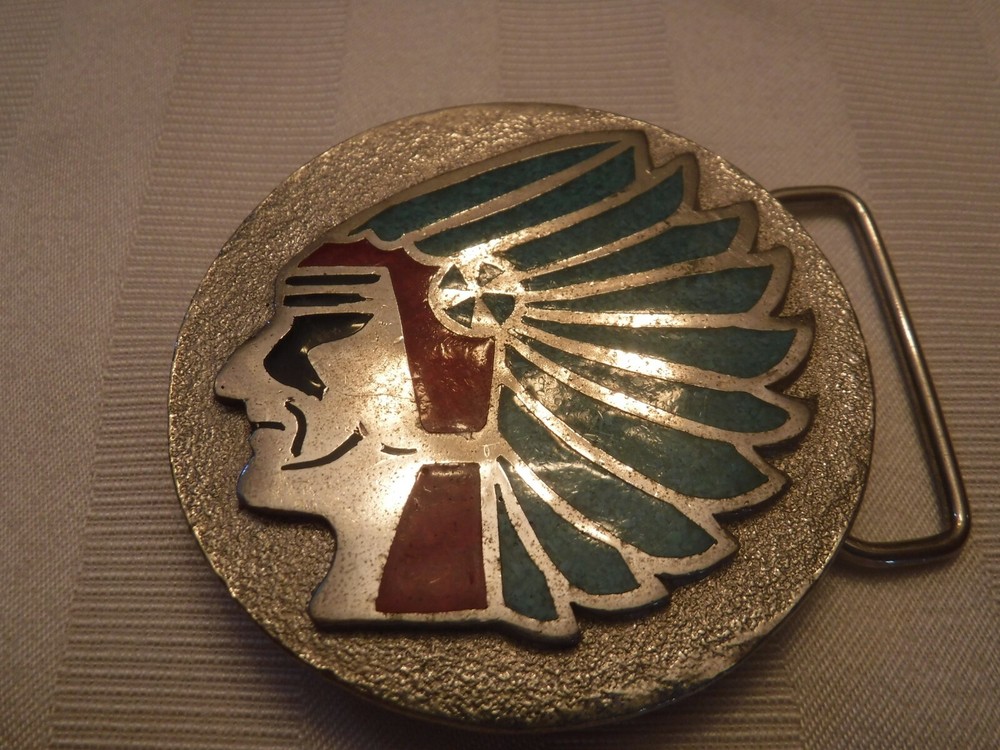 Western Buckel Indian Head Belt Buckle Western Vintage