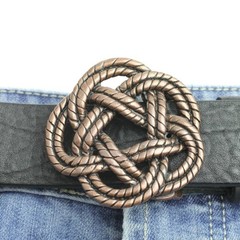 Knot Belt Buckle, Celtic Gordian Knot Buckle, Antique Copper Rope Design Buckle