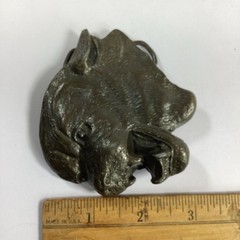 1970s MBCI Mountain Lion Head Brasstone Belt Buckle Vintage