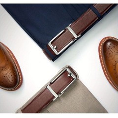 Ratchet Boy Belt With Snap Closure Adjustable For Casual And Formal Wear