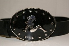 CowGirl Cow Girl Sexy Lady Belt Buckle