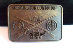 VINTAGE SHOOTING FOR OUR FUTURE NRA BELT BUCKLE NICE ESTATE BUCKLE