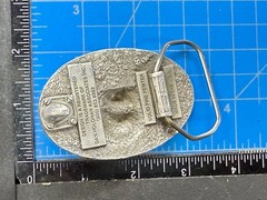 Mechanic Skull Crossed Wrench Hammer Tool Solid Fine Pewter Belt Buckle