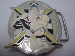 Speed Racer Belt Buckle Racing Theme Enamel 3 in. Oval Cartoon Hero