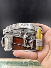 Vtg. 1984 Beer Drinker #&rsquo;D Limited-Edition Commemorative 3 1/4&Prime; by 2 5/16&Prime;