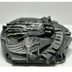Vietnam Veteran Belt Buckle Eagle Soldiers Helicopter US Flag Made in USA