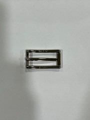 Solid Brass Satin Nickel Belt Buckle Made in Italy Fits 0.79&Prime; Belt Strap