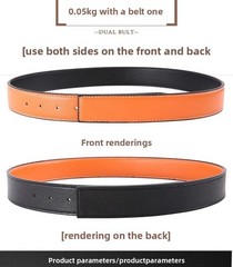LUXURY 38mm Replacement Belt Genuine Leather Mens Reversible Strap For H Buckle✨