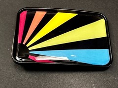 Sunrise Rays Abstract Multicolored Rainbow Sunrays? Rectangular Belt Buckle