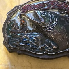 Vintage Bass Fishing Belt Buckle Made In USA The Great American Buckle Company