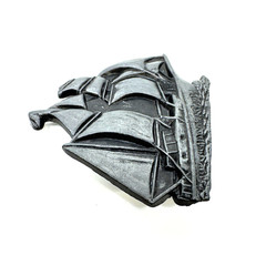 Vintage Belt Buckle Sail Boat Sailboat Ship Pirate Ship