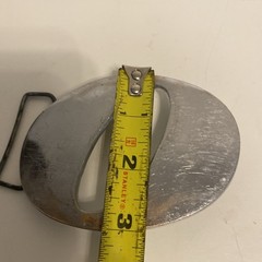 2003 CUT-OUT INITIAL **0** CHROME OVER SOLID BRASS BELT BUCKLE