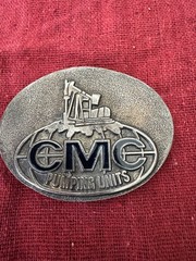 Vintage CMC Pumping Units Oilfield Belt Buckle Oil Pump Jack Colorado Machine