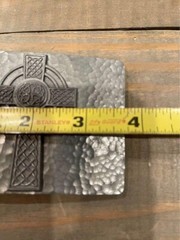 Great American Products Gray Rectangular Cross Belt Buckle