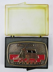 1989 Snap-on Tools Solid Brass Box Truck Drivin Proud Belt Buckle BTS SSX-1313