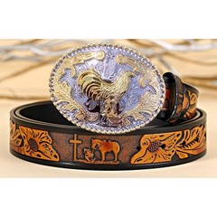 Rooster Gold Tone Western Belt Buckle for Men, Cool Cowgirl & Rodeo Styles