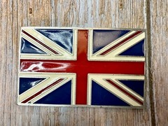 Great Britain Union Flag British Jack United Kingdom G.A.P. Pewter Belt Buckle