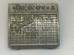 FENDER guitar amplifier belt buckle 3 1/2”x 3 1/8&Prime;