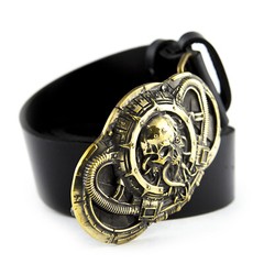 Belt buckle Alien, Steampunk brass belt buckle, Skull belt buckle