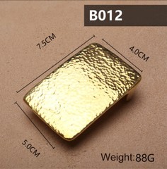 Hammered striation Solid Brass copper Pin Belt Buckle for Men Women Leathercraft