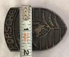 Vintage Belt Buckle Solid Brass Automotive Logo 2 5/8&Prime; L x 1 7/8 W Free Shipping