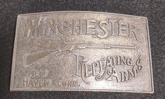 Vintage Winchester Repeating Arms Rifle Belt Buckle New Haven Conn