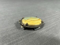 Vintage Landscape Jasper Stone Western Belt Buckle Cowboy