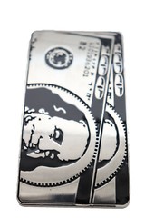 Men Silver Metal Belt Buckle Hip Hop Street Fashion Club 100$ Bill Money Hood